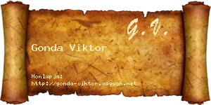 Gonda Viktor névjegykártya